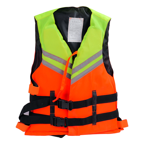 荧光拼接色救生衣